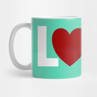 LOVE HEART WHITE H. Mug